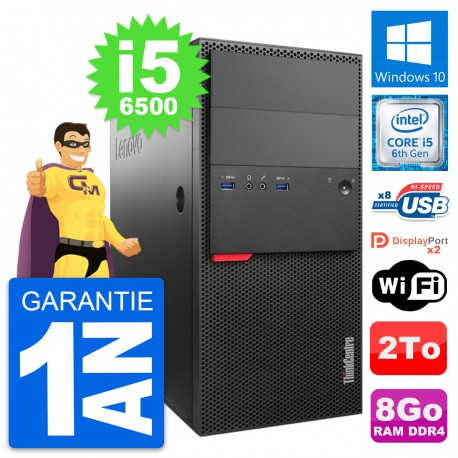 PC Tour Lenovo ThinkCentre M800 Intel i5-6500 RAM 8Go Disque 2To Windows 10 Wifi