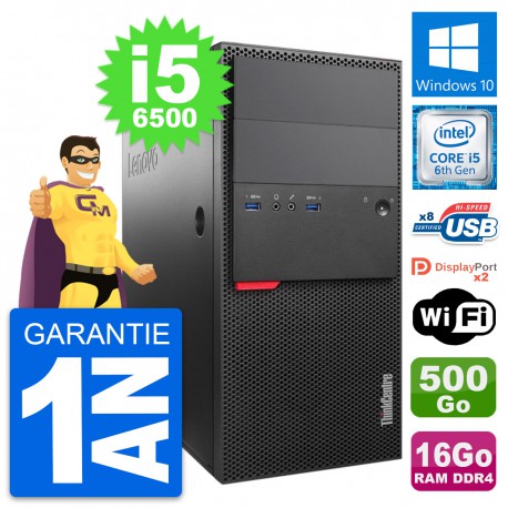 PC Tour Lenovo ThinkCentre M800 i5-6500 RAM 16Go Disque 500Go Windows 10 Wifi