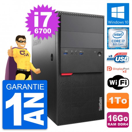 PC Tour Lenovo ThinkCentre M800 Core i7-6700 RAM 16Go Disque 1To Windows 10 Wifi