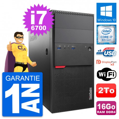 PC Tour Lenovo ThinkCentre M800 Core i7-6700 RAM 16Go Disque 2To Windows 10 Wifi
