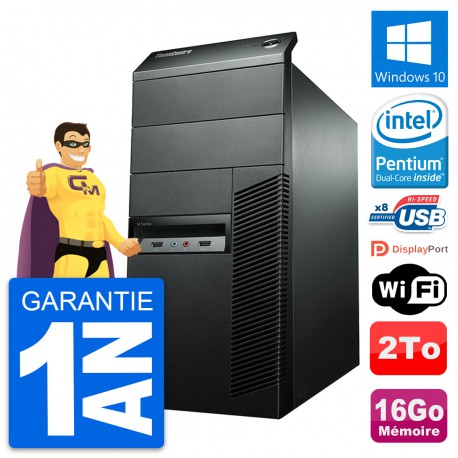 PC Tour Lenovo ThinkCentre M92p Intel G2020 RAM 16Go Disque 2To Windows 10 Wifi