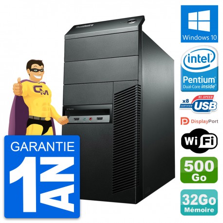 PC Tour Lenovo ThinkCentre M92p G2020 RAM 32Go Disque Dur 500Go Windows 10 Wifi