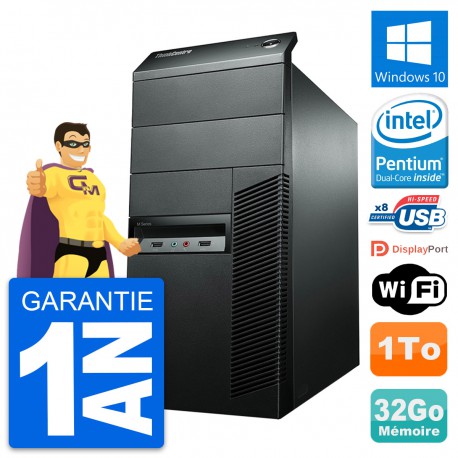 PC Tour Lenovo ThinkCentre M92p Intel G2020 RAM 32Go Disque 1To Windows 10 Wifi