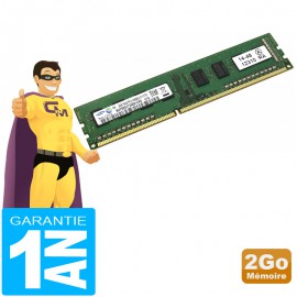 2Go RAM Samsung M378B5773SB0-CK0 DDR3 PC3-12800U 1600Mhz 1Rx8 CL11 PC Bureau