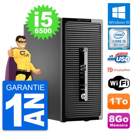 PC Tour HP ProDesk 400 G3 MT Intel i5-6500 RAM 8Go Disque 1To Windows 10 Wifi