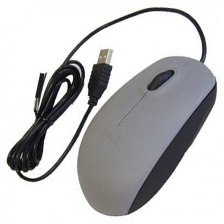 Souris Filaire USB DELL MS111-L 0YR0N4 YR0N4 Noire Grise 1000-DPI PC Mouse NEUVE