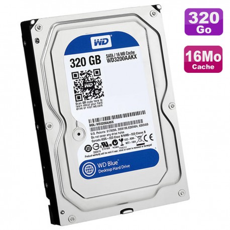 Disque Dur 320Go SATA II 3.5" WD Caviar Blue WD3200AAKX-221CA1 7200RPM 16Mo