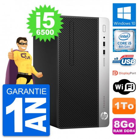 PC Tour HP ProDesk 400 G4 MT Core i5-6500 RAM 8Go Disque Dur 1To Windows 10 Wifi