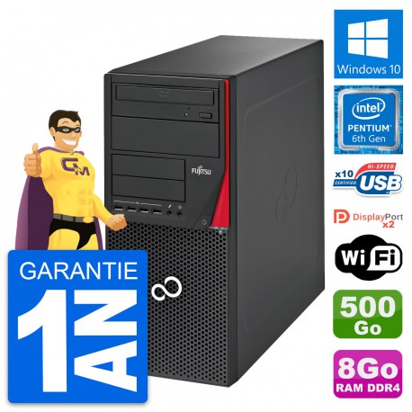PC Tour Fujitsu Esprimo P756 MT Intel G4400 RAM 8Go Disque 500Go Windows 10 Wifi