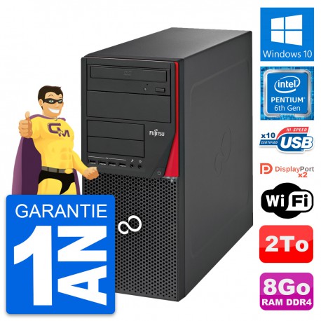 PC Tour Fujitsu Esprimo P756 MT Intel G4400 RAM 8Go Disque 2To Windows 10 Wifi