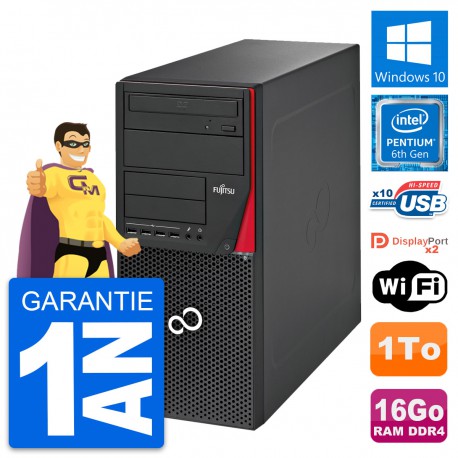 PC Tour Fujitsu Esprimo P756 MT Intel G4400 RAM 16Go Disque 1To Windows 10 Wifi