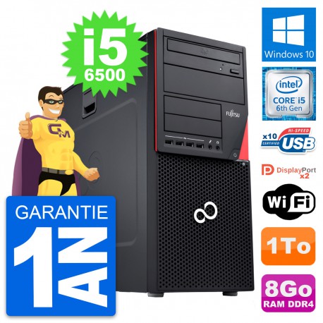 PC Tour Fujitsu Esprimo P756 MT Intel i5-6500 RAM 8Go Disque 1To Windows 10 Wifi