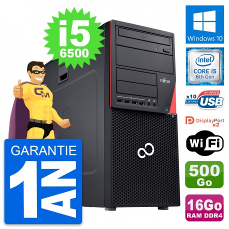 PC Tour Fujitsu Esprimo P756 MT i5-6500 RAM 16Go Disque 500Go Windows 10 Wifi