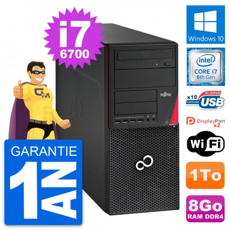 PC Tour Fujitsu Esprimo P756 MT Intel i7-6700 RAM 8Go Disque 1To Windows 10 Wifi