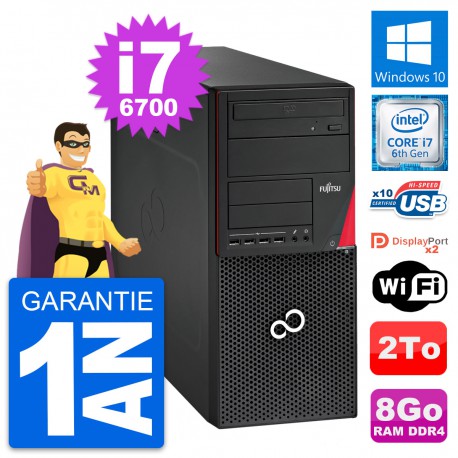 PC Tour Fujitsu Esprimo P756 MT Intel i7-6700 RAM 8Go Disque 2To Windows 10 Wifi