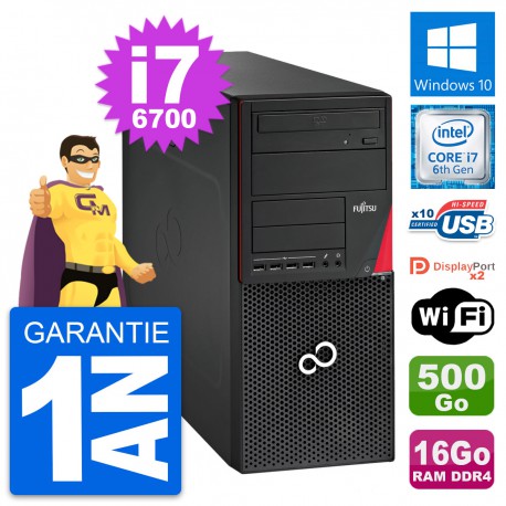 PC Tour Fujitsu Esprimo P756 MT i7-6700 RAM 16Go Disque 500Go Windows 10 Wifi