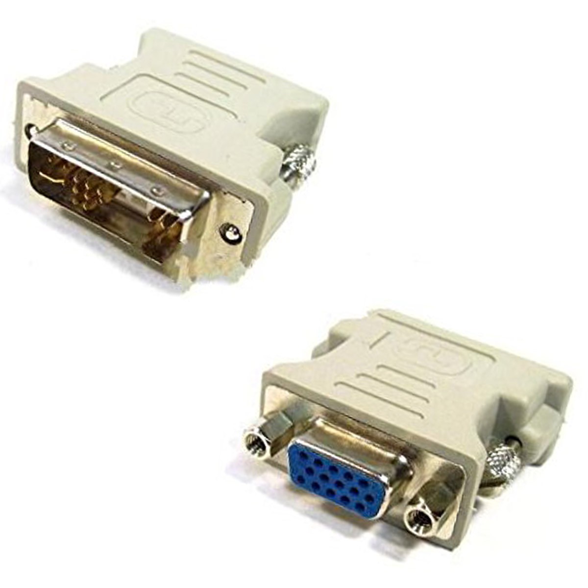 Adaptateur DVI-D Vers VGA 24+1 Broches - Mâle DVI Vers Femelle VGA, 1080p, Plaqué Or - Pour écran, Projecteur, PC