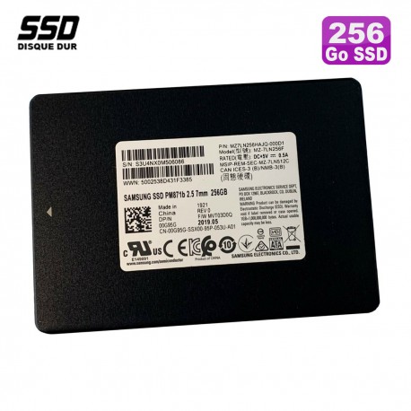 SSD 256Go 2.5" Samsung MZ-7LN256F MZ7LN256HAJQ-000D1 00G95G 0G95G MVT02D0Q SATA