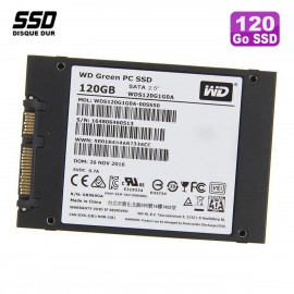 SSD 120Go 2.5" Western Digital Green WDS120G1G0A-00SS50 SATA III 6Gbps