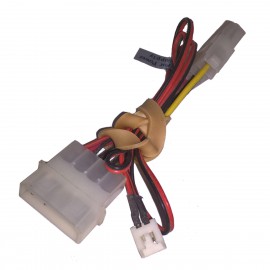 Câble Adaptateur Molex Mâle/Femelle + 2-Pin Ventilateur Power Supply Fan Adapter