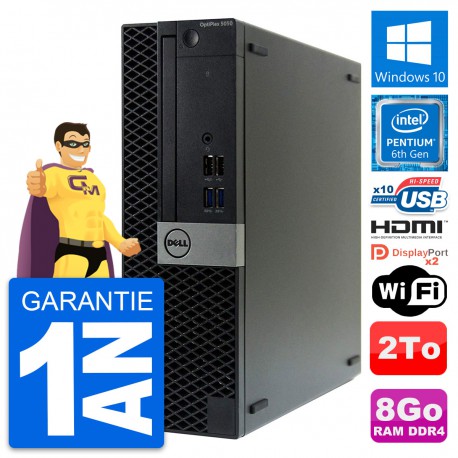 PC Dell OptiPlex 5050 SFF Pentium G4400 RAM 8Go Disque 2To HDMI Windows 10 Wifi