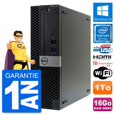 PC Dell OptiPlex 5050 SFF Pentium G4400 RAM 16Go Disque 1To HDMI Windows 10 Wifi