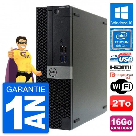 PC Dell OptiPlex 5050 SFF Pentium G4400 RAM 16Go Disque 2To HDMI Windows 10 Wifi