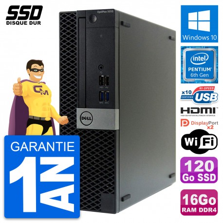 PC Dell OptiPlex 5050 SFF Intel G4400 RAM 16Go SSD 120Go HDMI Windows 10 Wifi