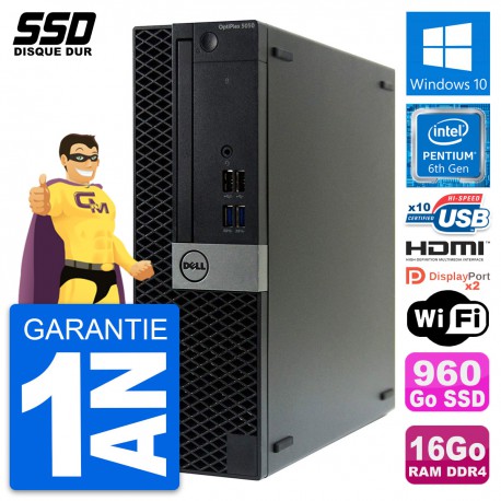 PC Dell OptiPlex 5050 SFF Intel G4400 RAM 16Go SSD 960Go HDMI Windows 10 Wifi