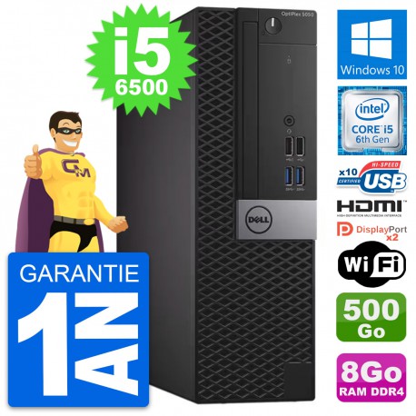 PC Dell OptiPlex 5050 SFF Core i5-6500 RAM 8Go Disque 500Go HDMI Windows 10 Wifi