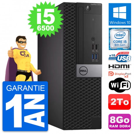 PC Dell OptiPlex 5050 SFF Intel i5-6500 RAM 8Go Disque 2To HDMI Windows 10 Wifi