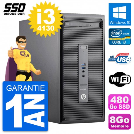 PC Tour HP ProDesk 400 G2 MT Core i3-4130 RAM 8Go SSD 480Go Windows 10 Wifi