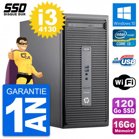 PC Tour HP ProDesk 400 G2 MT Core i3-4130 RAM 16Go SSD 120Go Windows 10 Wifi