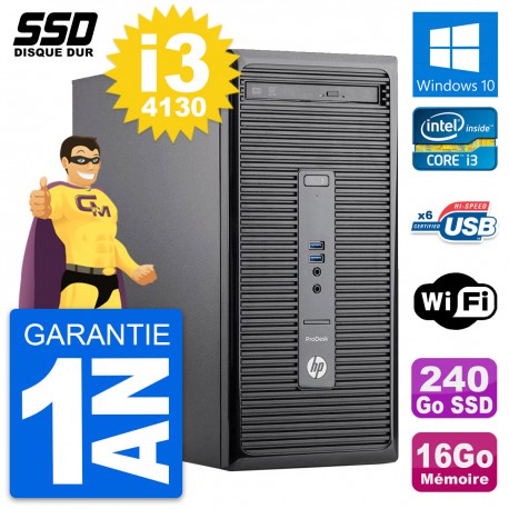 PC Tour HP ProDesk 400 G2 MT Core i3-4130 RAM 16Go SSD 240Go Windows 10 Wifi