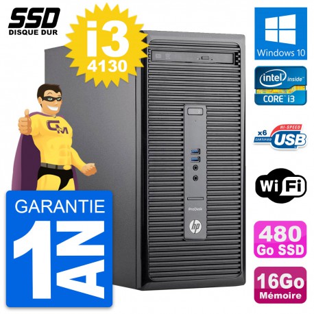 PC Tour HP ProDesk 400 G2 MT Core i3-4130 RAM 16Go SSD 480Go Windows 10 Wifi