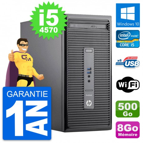 PC Tour HP ProDesk 400 G2 MT Intel i5-4570 RAM 8Go Disque 500Go Windows 10 Wifi