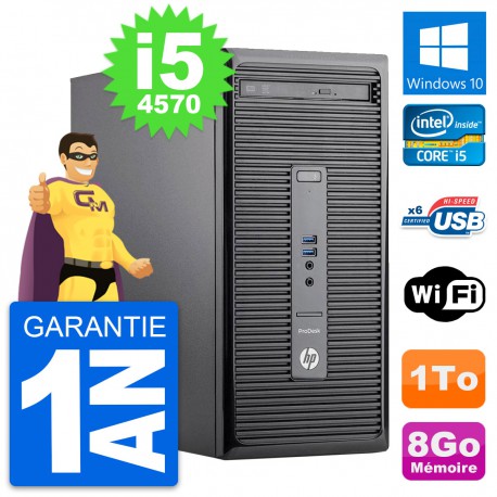 PC Tour HP ProDesk 400 G2 MT Intel i5-4570 RAM 8Go Disque 1To Windows 10 Wifi