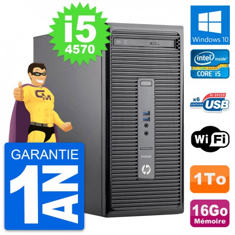 PC Tour HP ProDesk 400 G2 MT Intel i5-4570 RAM 16Go Disque 1To Windows 10 Wifi