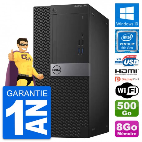 PC Tour Dell OptiPlex 3040 Intel G4400 RAM 8Go Disque 500Go HDMI Windows 10 Wifi