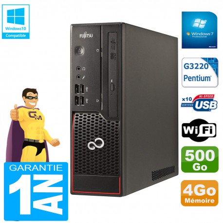 PC Fujitsu Esprimo C720 SFF Intel G3220 4Go Disque 500Go Graveur DVD Wifi W7