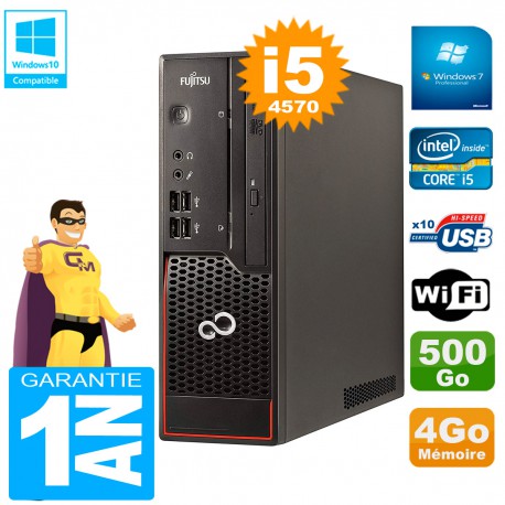 PC Fujitsu Esprimo C720 SFF Core I5-4570 4Go 500Go Graveur DVD Wifi W7