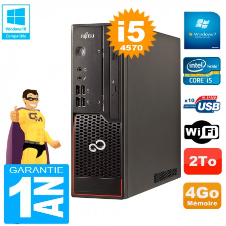 PC Fujitsu Esprimo C720 SFF Core I5-4570 4Go 2To Graveur DVD Wifi W7
