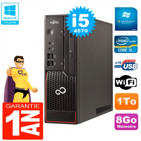 PC Fujitsu Esprimo C720 SFF Core I5-4570 8Go 1To Graveur DVD Wifi W7
