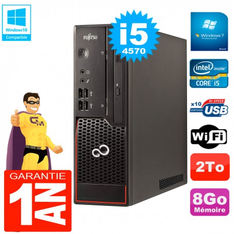 PC Fujitsu Esprimo C720 SFF Core I5-4570 8Go 2To Graveur DVD Wifi W7