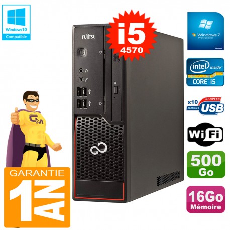 PC Fujitsu Esprimo C720 SFF Core I5-4570 16Go 500Go Graveur DVD Wifi W7