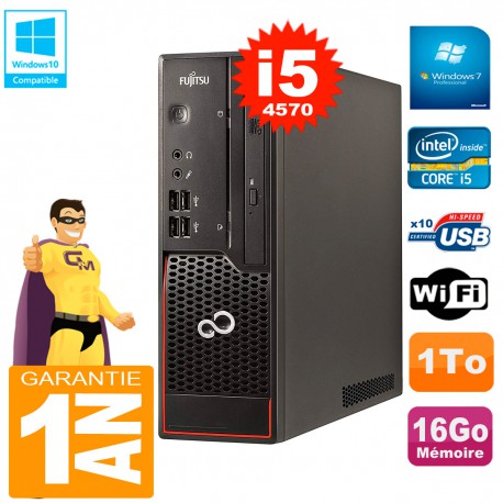 PC Fujitsu Esprimo C720 SFF Core I5-4570 16Go 1To Graveur DVD Wifi W7