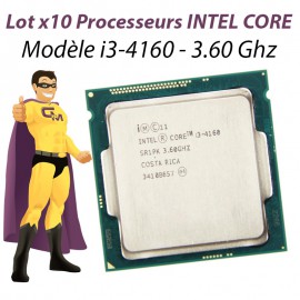 Lot x10 Processeurs CPU Intel Dual Core I3-4160 3.6Ghz 3Mo 5GT/s LGA1150 SR1PK