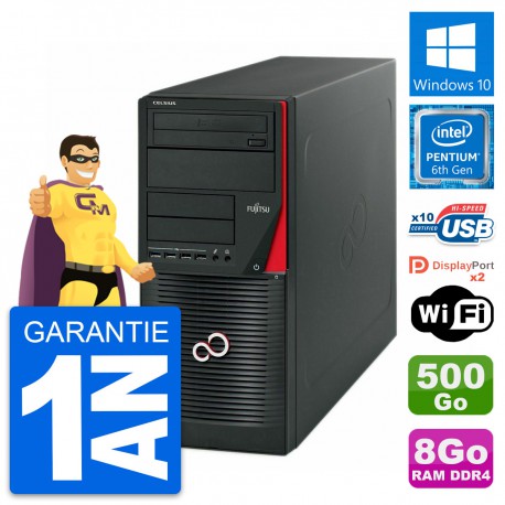 PC Tour Fujitsu Celsius W550n Intel G4400 RAM 8Go Disque 500Go Windows 10 Wifi
