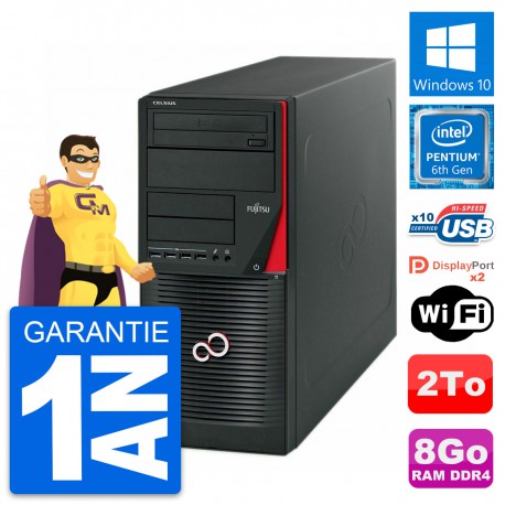PC Tour Fujitsu Celsius W550n MT Intel G4400 RAM 8Go Disque 2To Windows 10 Wifi