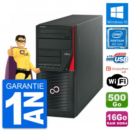 PC Tour Fujitsu Celsius W550n MT G4400 RAM 16Go Disque Dur 500Go Windows 10 Wifi